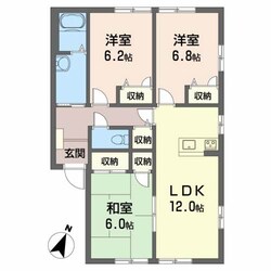 リヴェール石手の物件間取画像